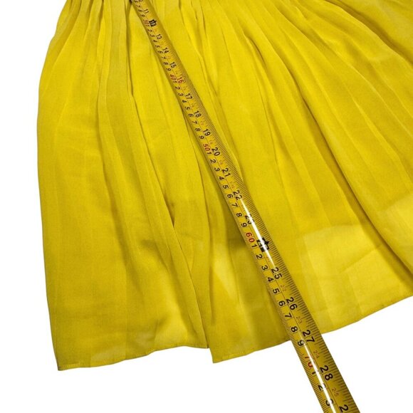 Massimo Dutti Pleated Babydoll Cami Top Sz.M Yellow Flowy Dopamine Coquette Y2K - Picture 10 of 14